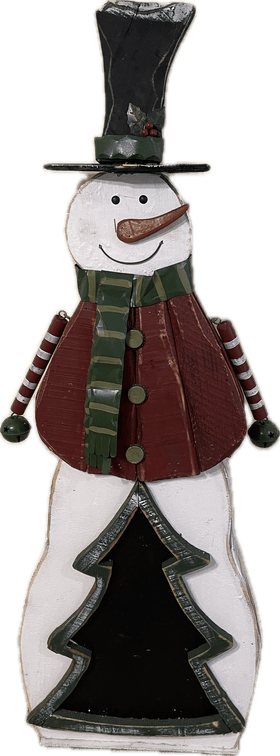 45” Tall Wood Snowman, From Cracker Barrel
