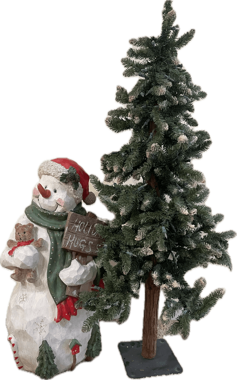 Fiber Optics Snowman and Tree