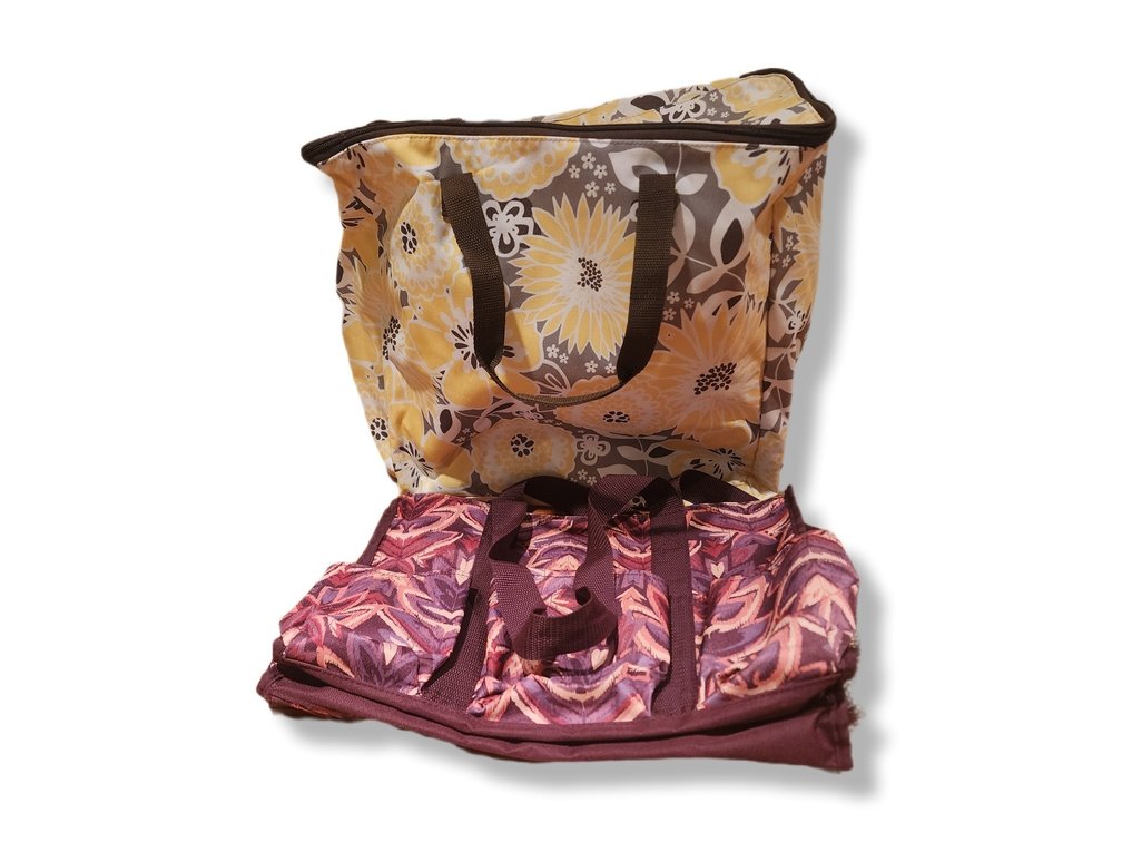 Thirty One Zipper Tote With Pockets and Thirty One Large Zippered Tote
