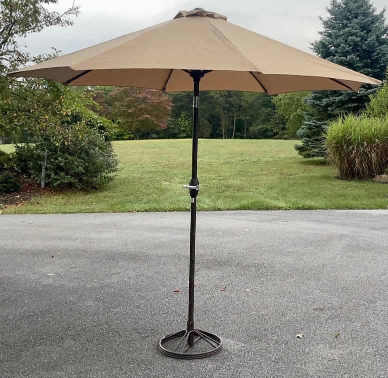 Mainstays 9’ Market Umbrella With Heavy Metal Base