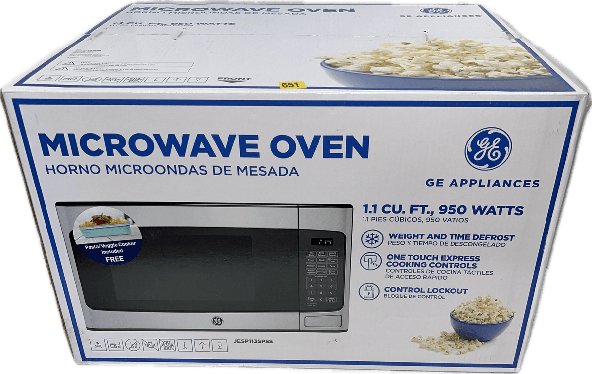 1.1 Cu.Ft Brand New GE Microwave Oven, 950 Watts