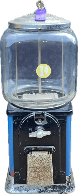 Vintage Gum Ball Machine with Key