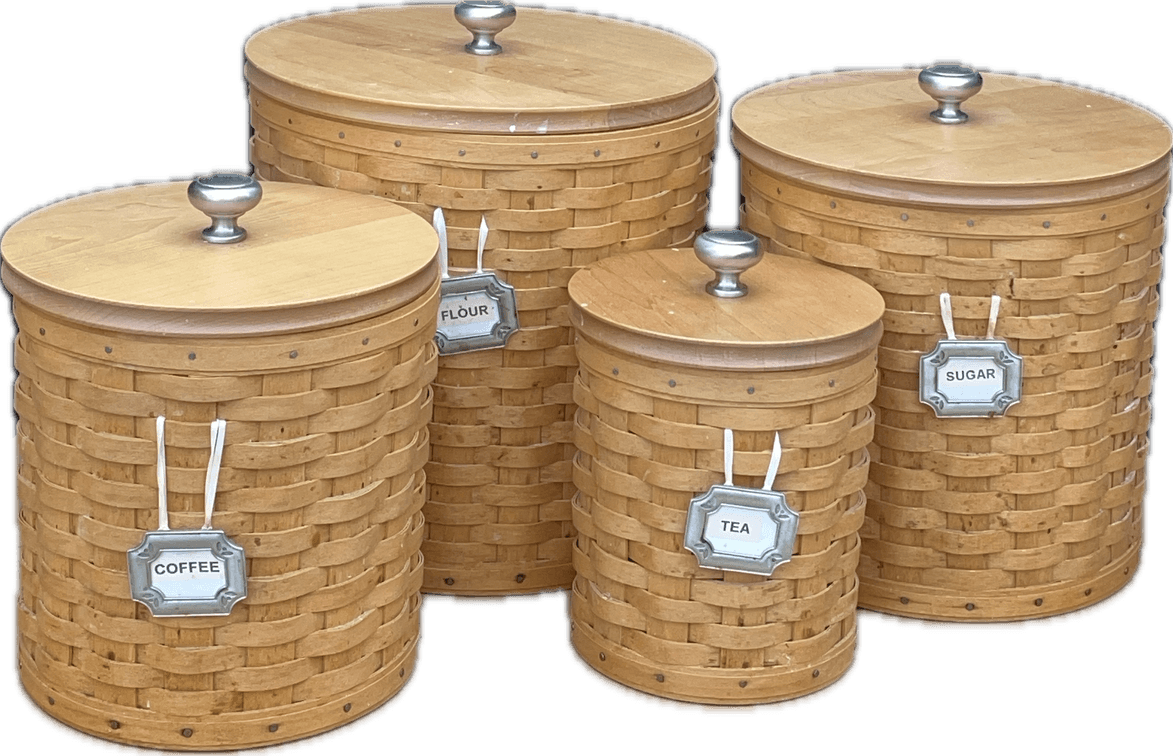 Longaberger 2005 Canister Set with Accessories