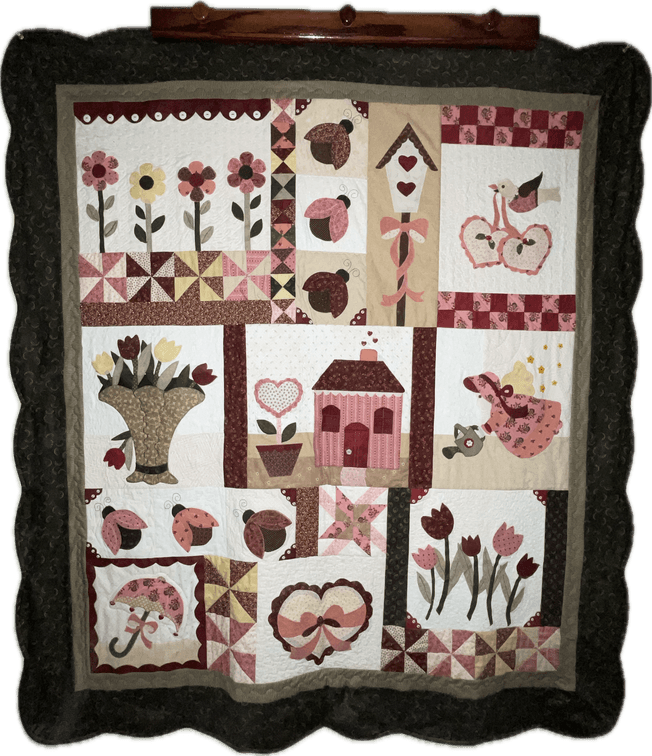 Blessings of Spring Quilt Made by Debbie Lawyer with Quilt Hangar 