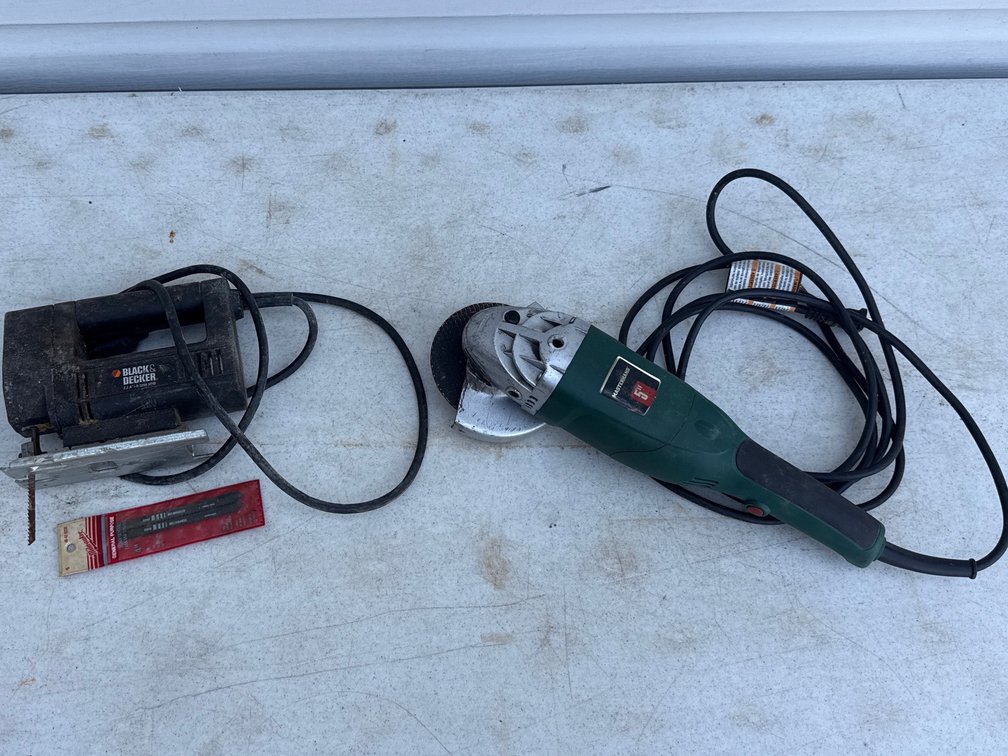 Black and Decker Jigsaw, Masterhand 5” Grinder