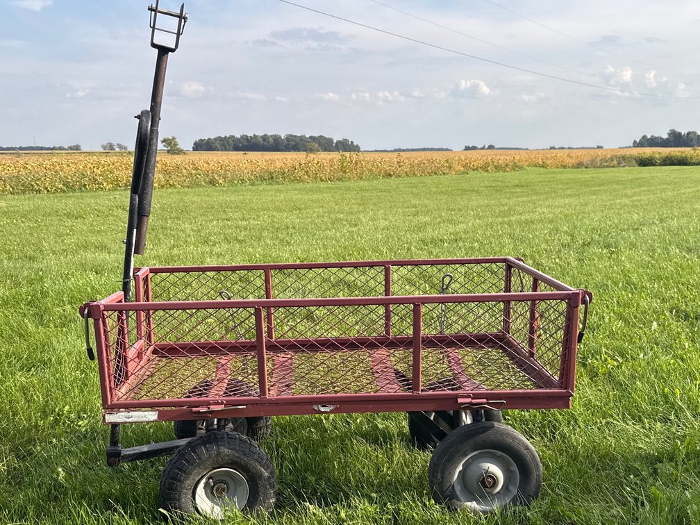 Collapsible Red Metal Wagon