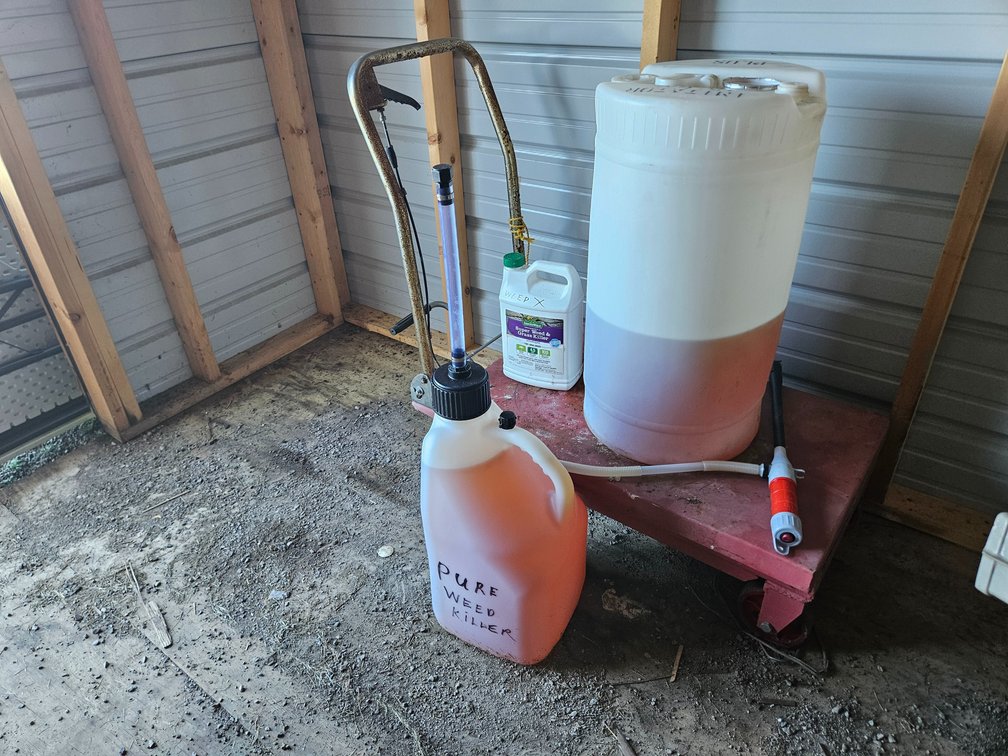 Weed Killer, Rolling Metal Cart