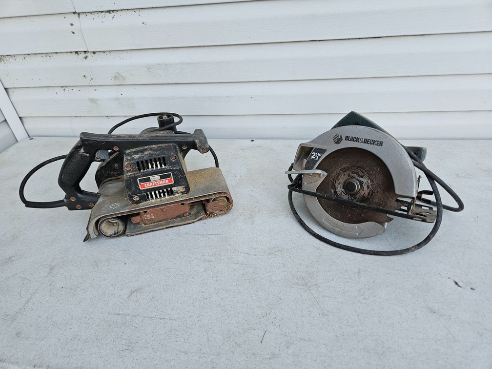 Craftsman 4" Belt Sander, Black and Decker TS550 Circular Saw
