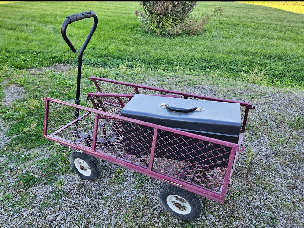 Steel Utility Wagon, Cornerstone Toolbox with Contents