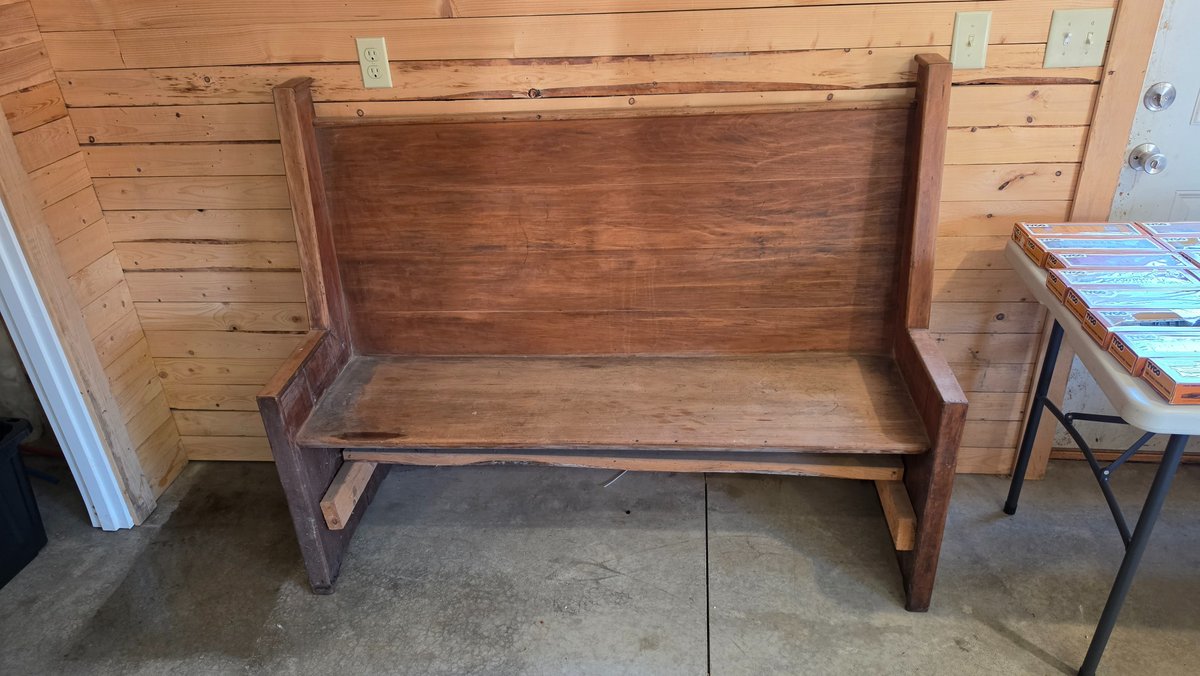 Nice wood bench - 59" wide x 45" tall x 16" deep