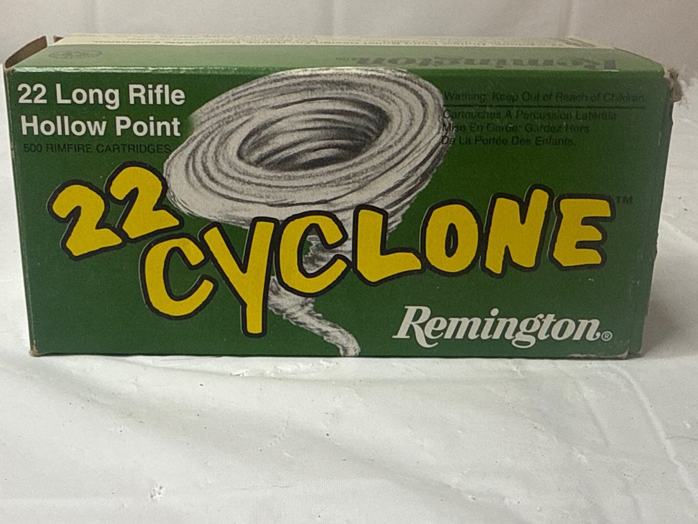 .22cal 40 Grain Remington Cyclone Hollow Point ammo