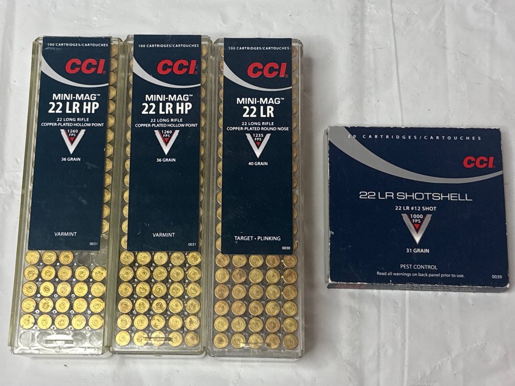 CCI .22cal LR 36 and 40 Grain ammo