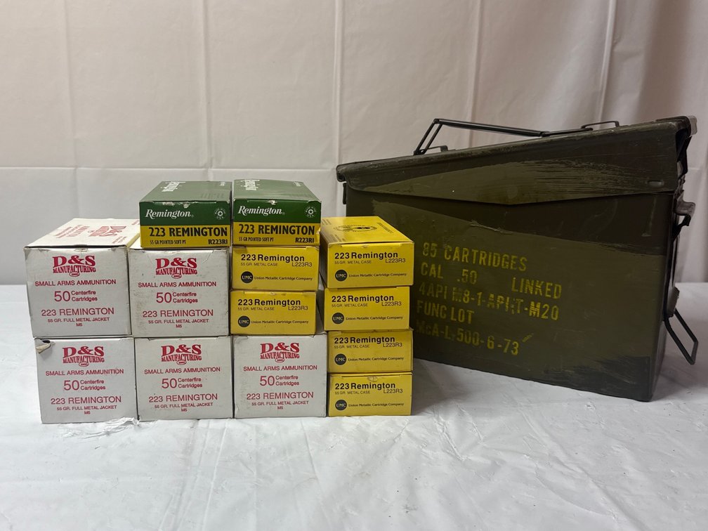 Assortment of .223 Ammo with Ammo Can