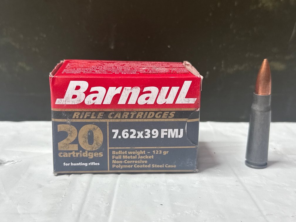 Barnaul 123 Grain 7.62 Full Metal Jacket Ammo with Ammo Can