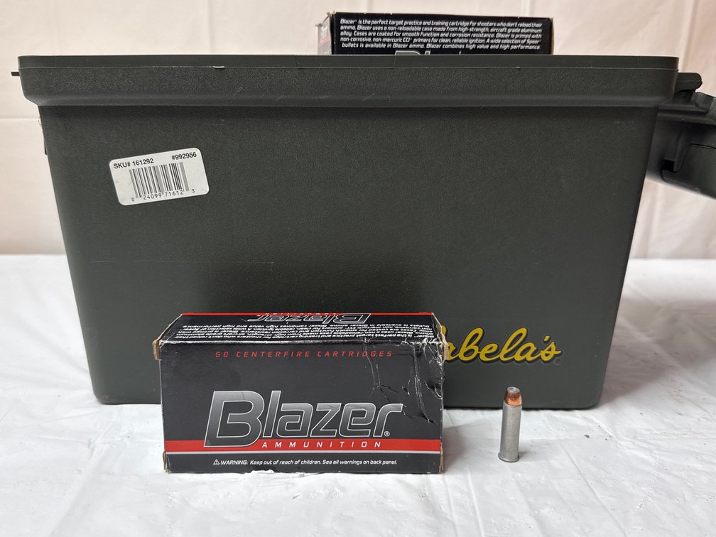 Blazer 158 Grain JHP .357 Magnum Ammo with Ammo Can