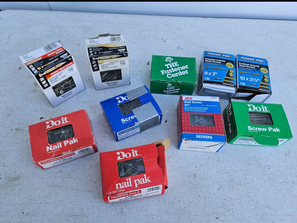 Assortment of Hardware Fasteners