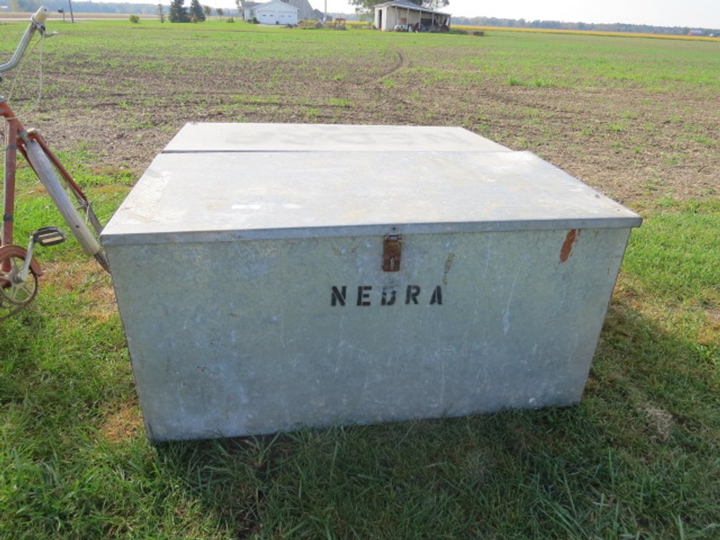 (2) Matching industrial storage boxes