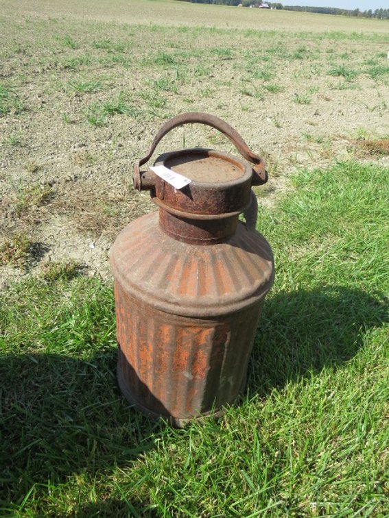 Vintage five-gallon metal-jug