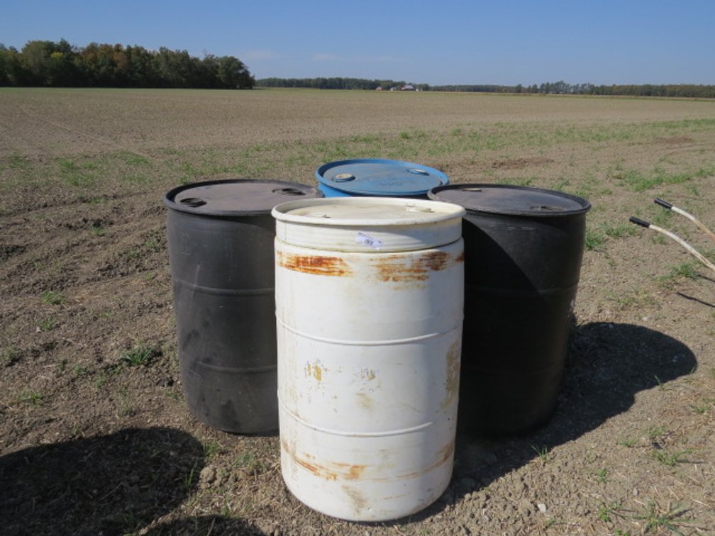 50-Gallon plastic drums