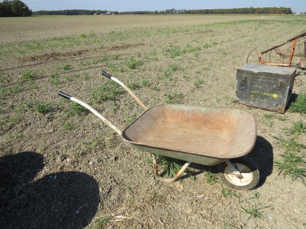 Metal wheel barrow