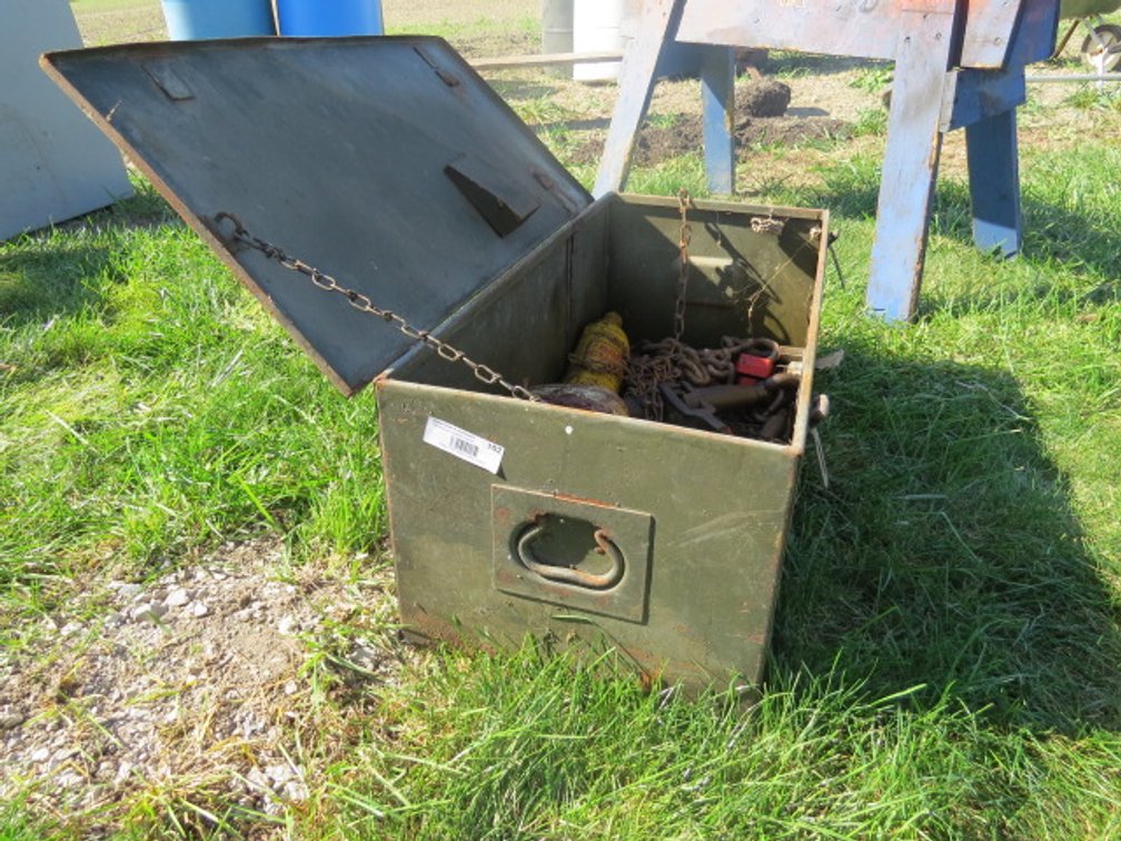 Antique metal-trunk plus goodies