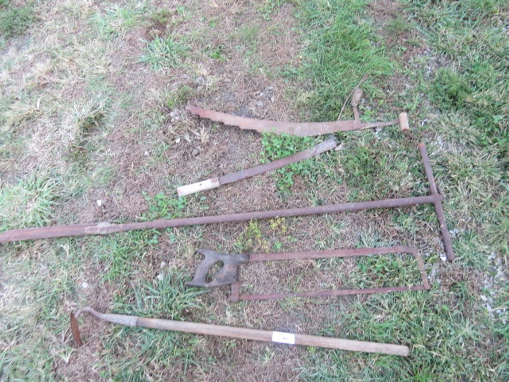 Antique metal hand tools