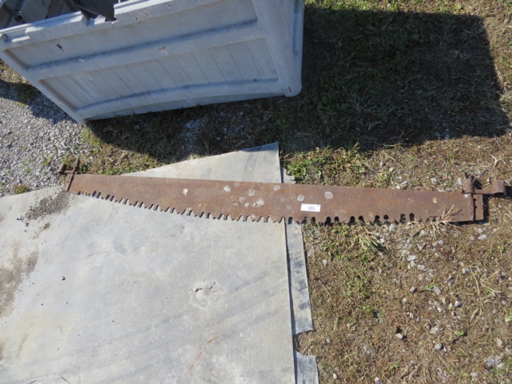 Antique two-man logging saw