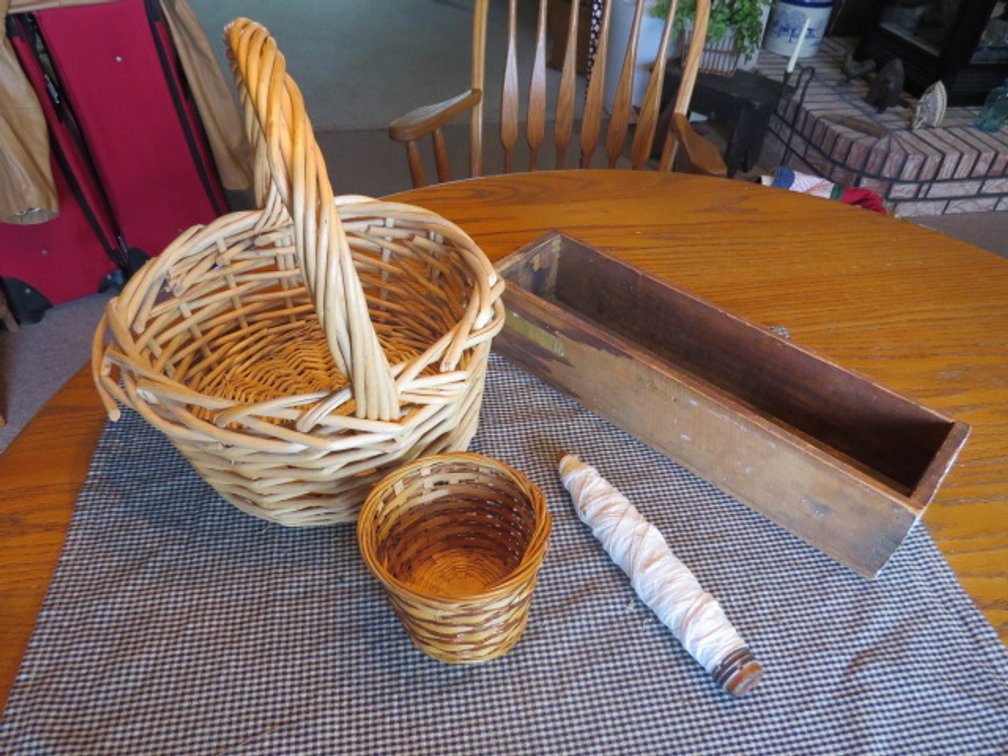 Baskets & Wooden Box