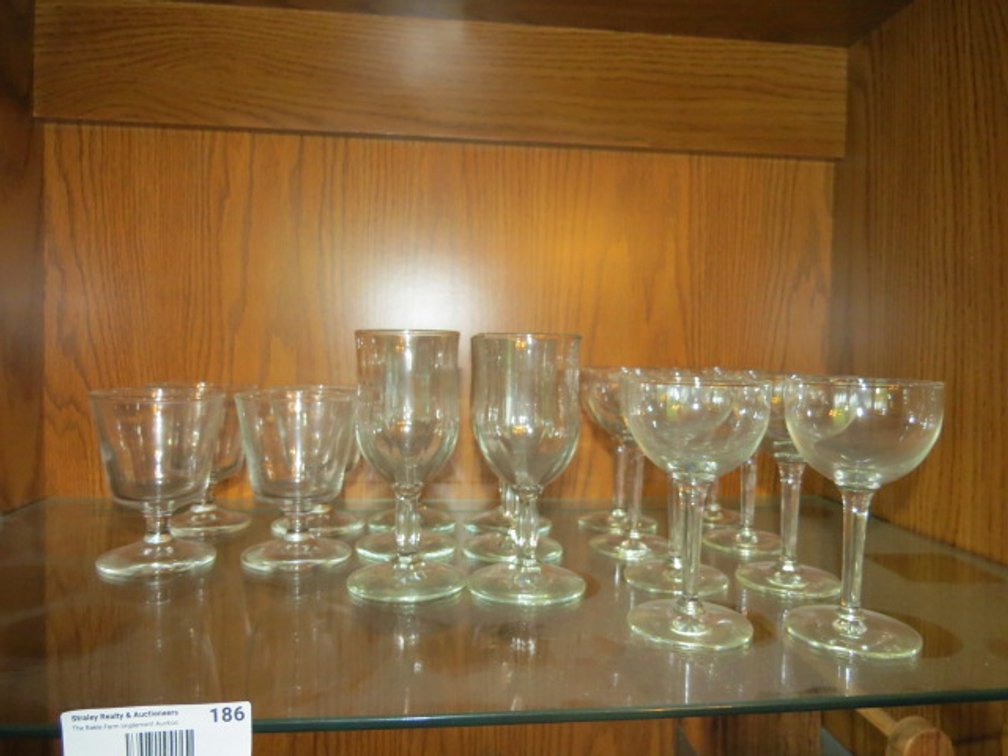 Assorted Clear Stemware