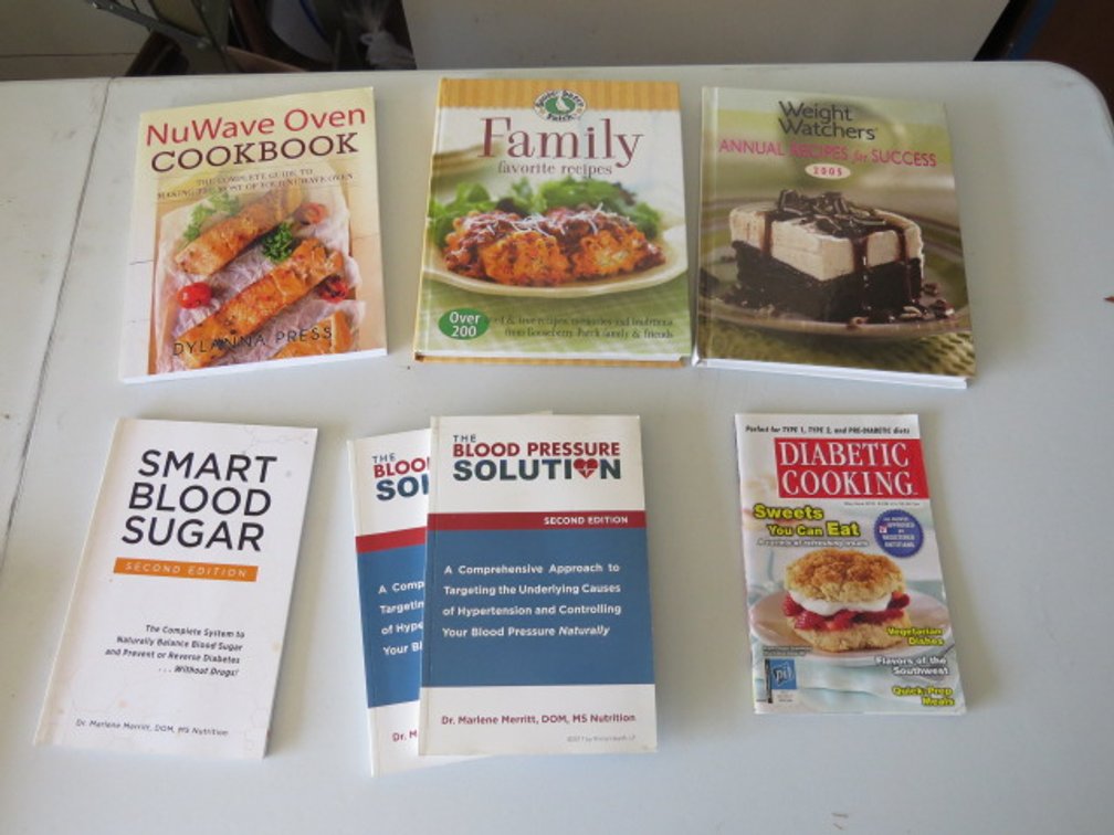 Collection of health and cook books