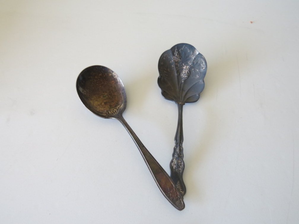 (2) Decorative Metal Serving Pieces