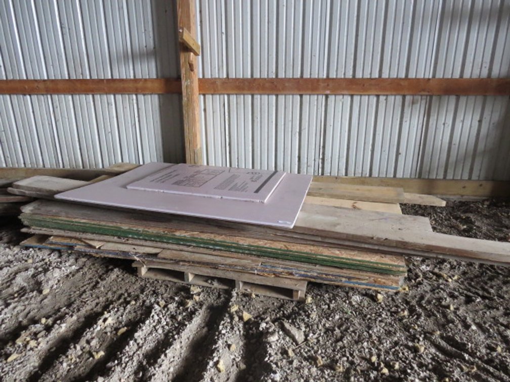 Various wood and some insulation