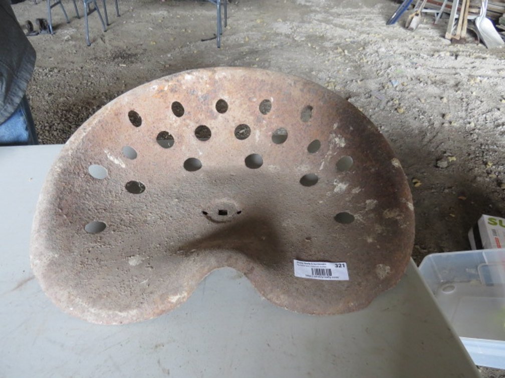 Vintage Metal Tractor Seat
