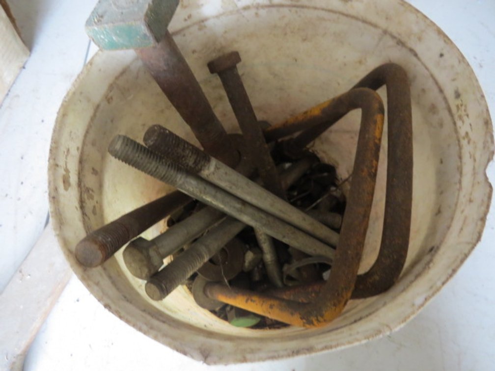Bucket of Metal Hardware