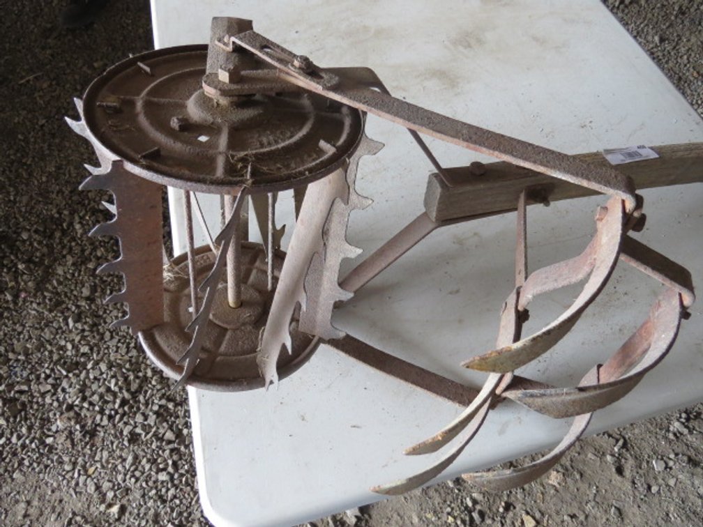 Vintage Hand-Push Garden Cultivator & Weed Plow