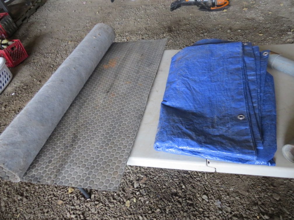 Tarp, Matting & Metal Box