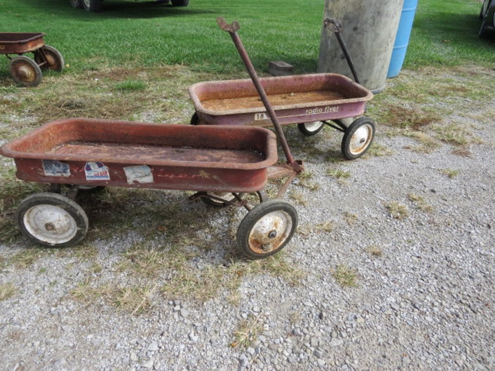 (2) Radio Flyer Metal Wagons