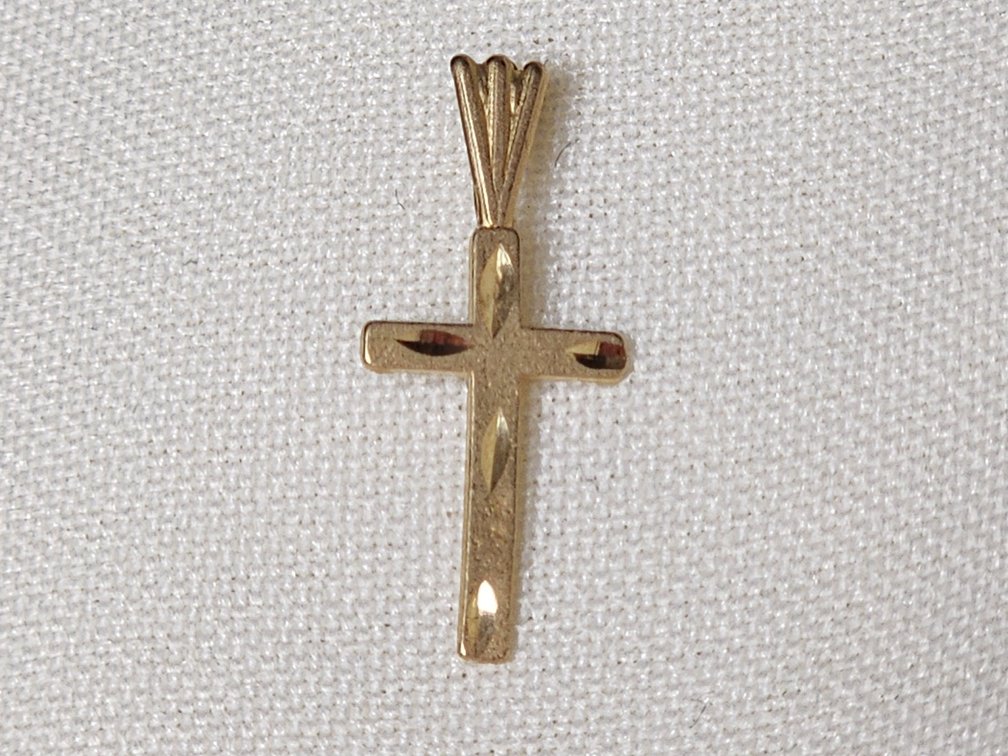 14K Cross Charm