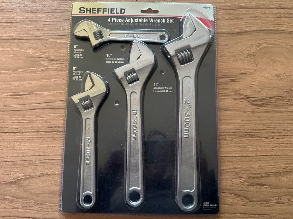 Sheffield Adjustable Wrench Set 