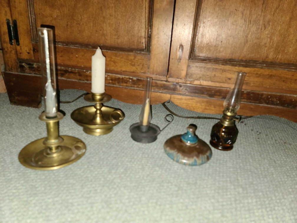 Brass Candle Holders/Oil Lap.Moravian Candle Holder