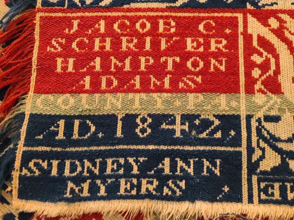 Jacob C Schriver Coverlet 1842