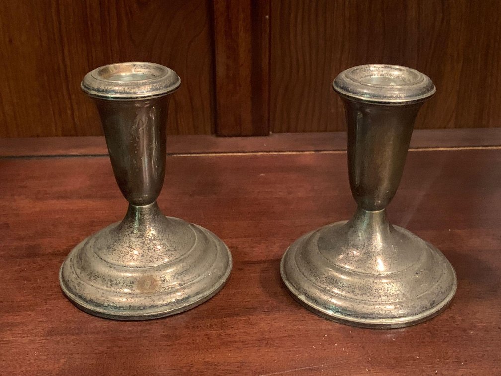Empire Sterling Candlestick Holders