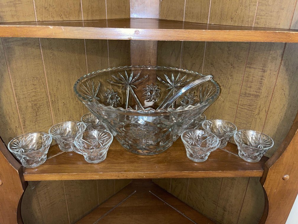 Crystal Punch Bowl/Cups/Ladle