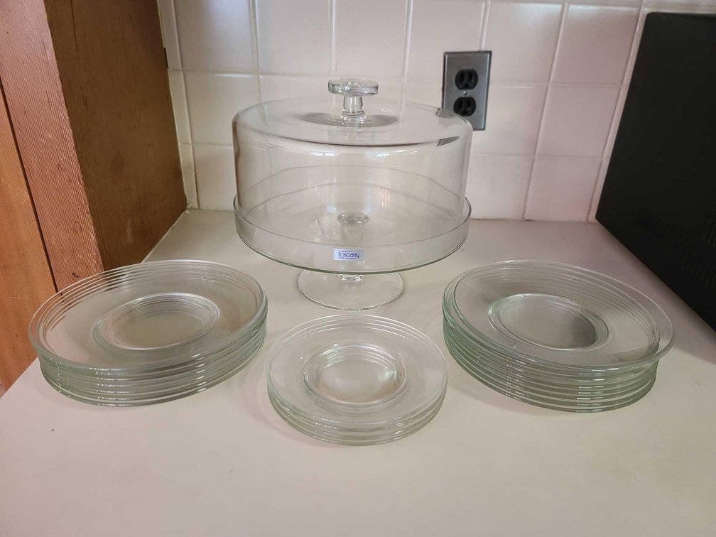 Toscany Cake Plate/Glass Plates
