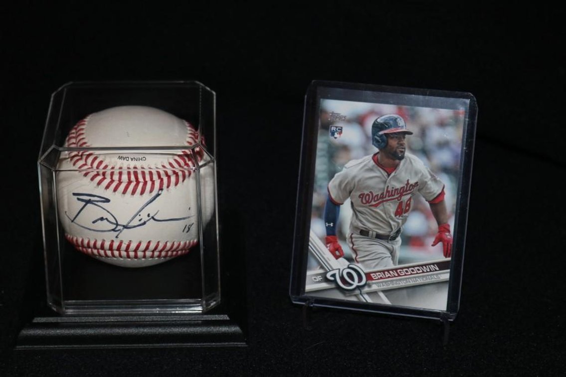 Baseball autographed by Brian Goodwin Cincinnati Reds