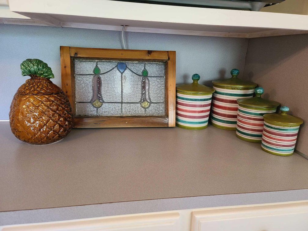 Pineapple Pottery/Canister Set
