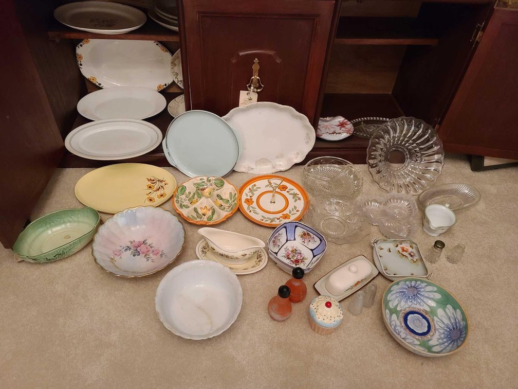 Cut Glass/China Dishes