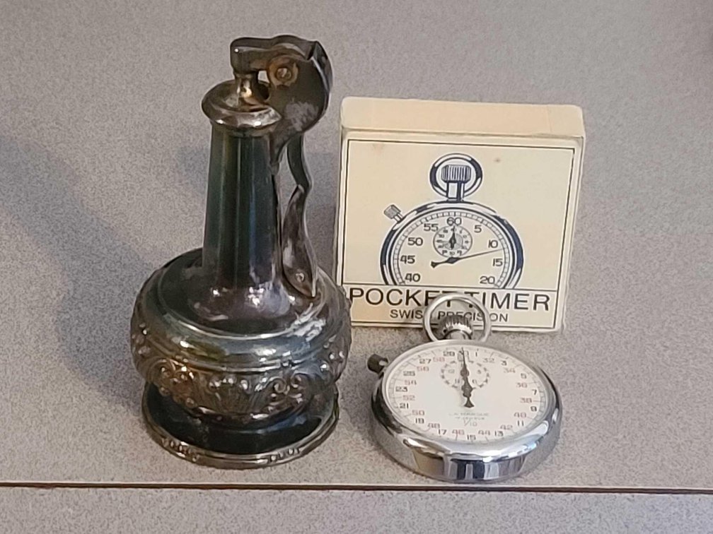 Antique Ronson Lighter/Swiss Timer