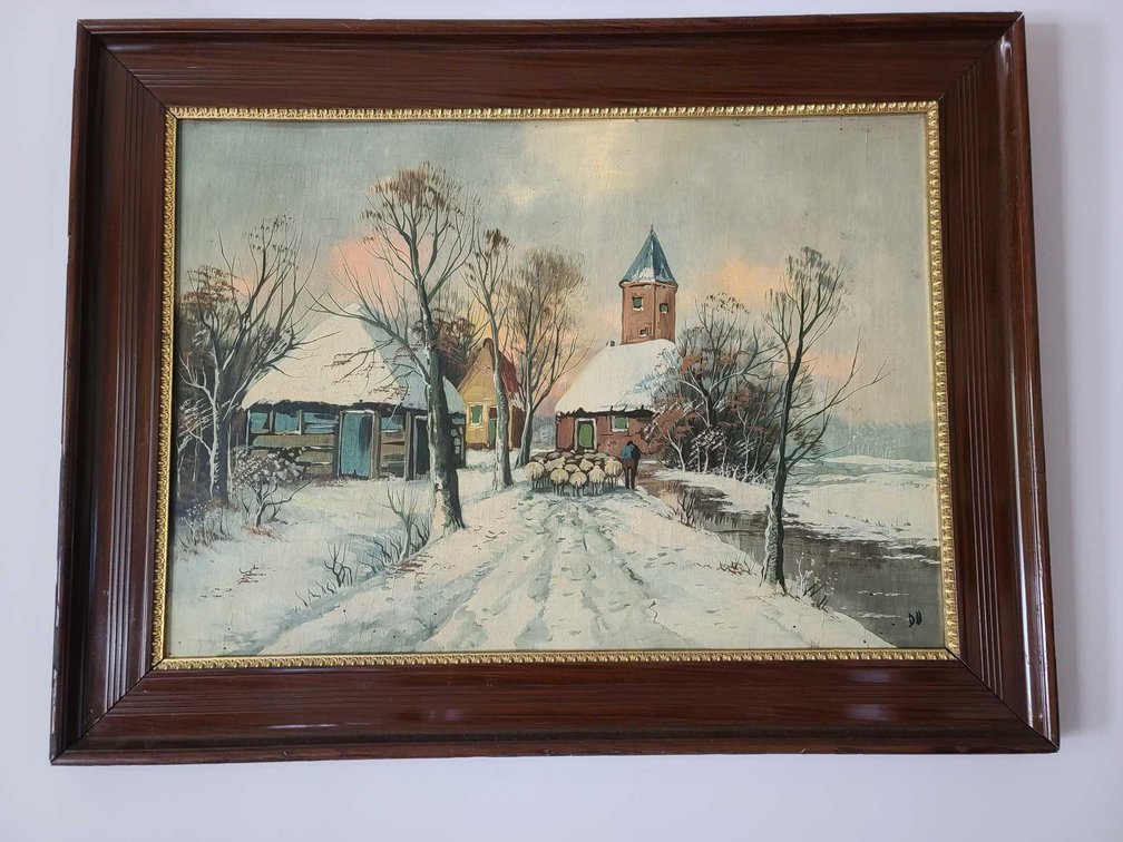 Framed Snow Painting