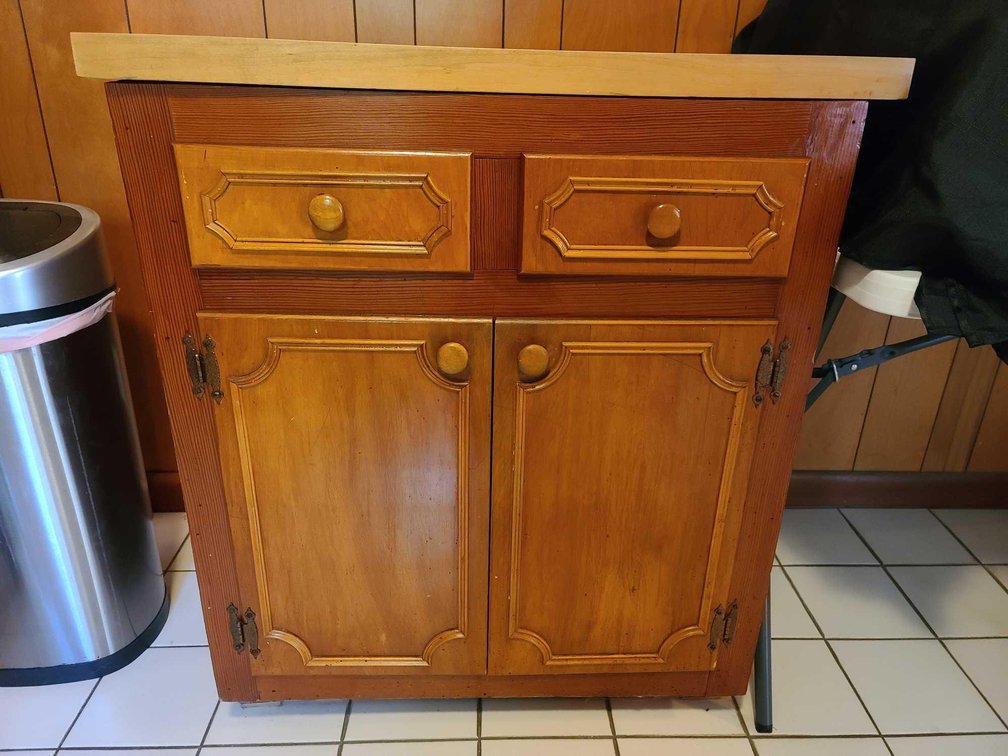 Kitchen Island w/Butcher Block Top